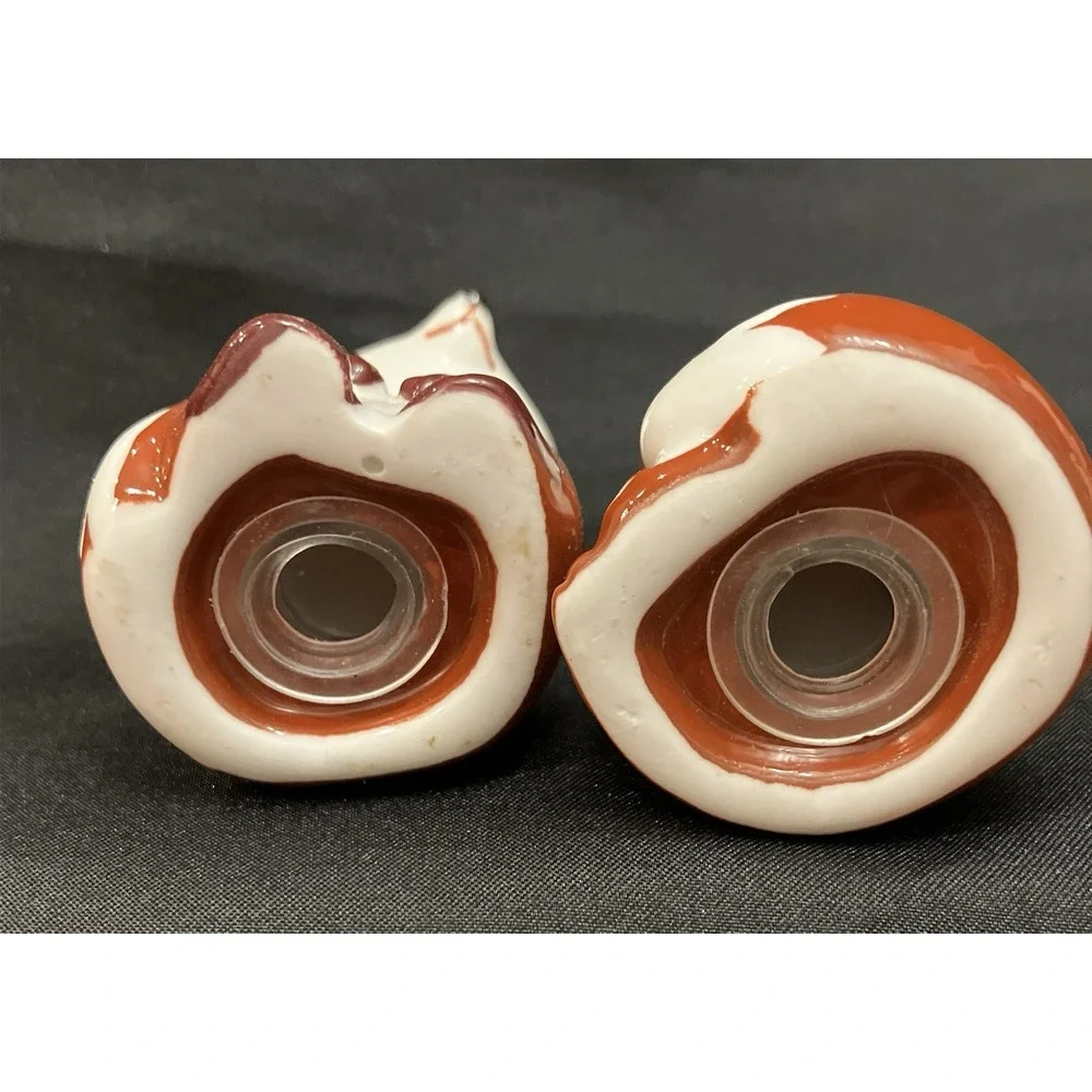 Foxy Sweetheart Brown Fox Couple Salt & Pepper Shakers Glossy Kitchen Decor